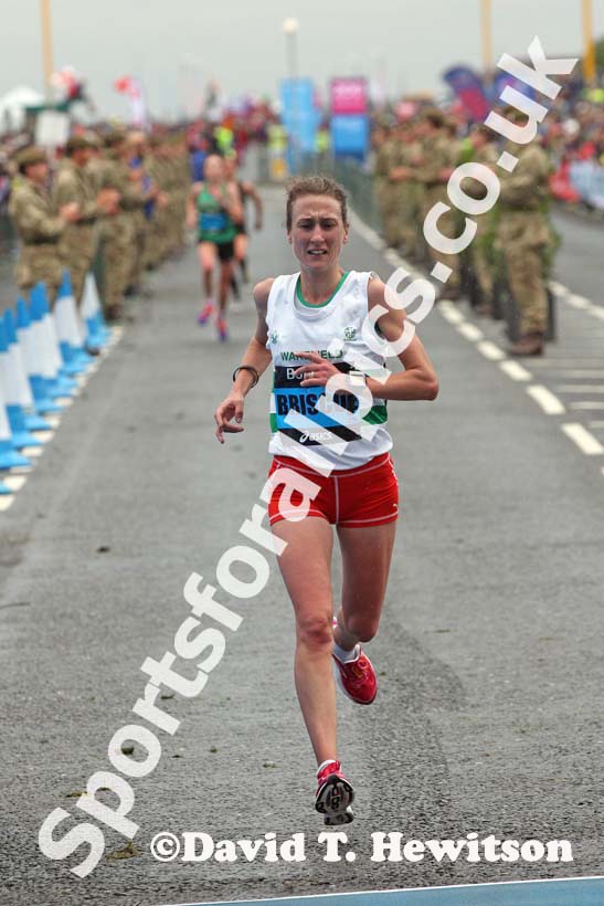 Julie Briscoe finishing the BUPA Great North Run.